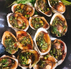 Sò lông nướng tiêu xanh